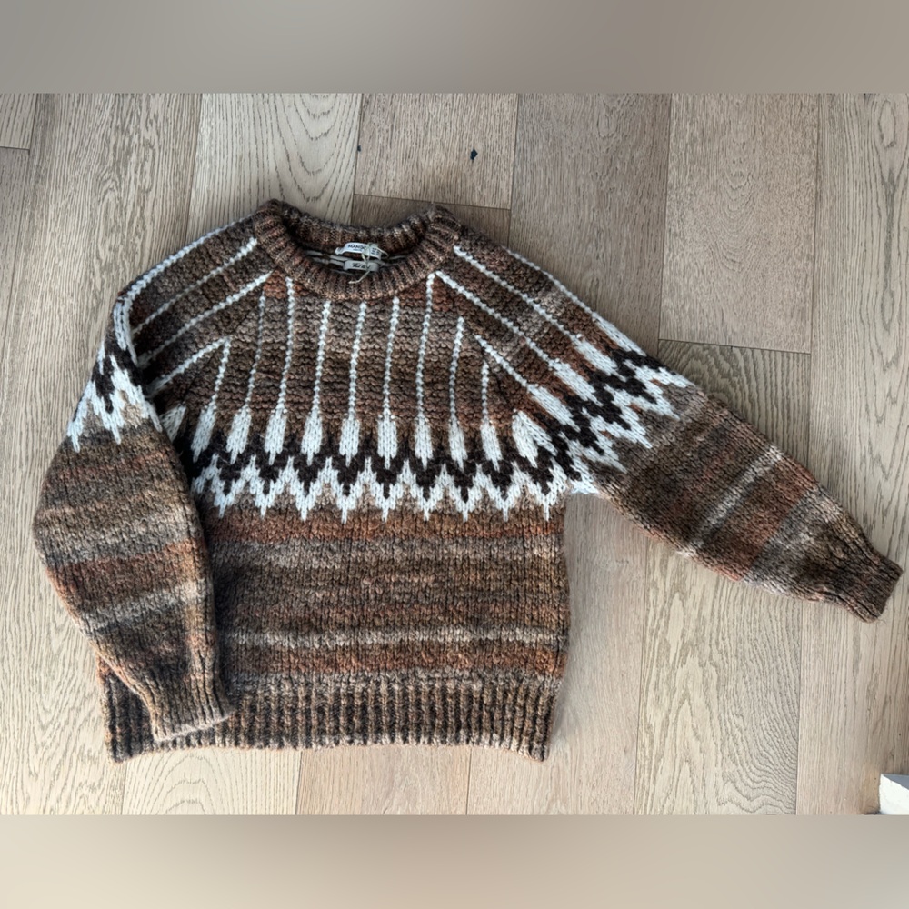 Mango Brown and White Patterned Sweater - Picture 13 of 13